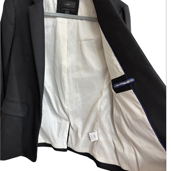 J. Crew Regent Black Women's Wool Blazer Jacket Size 10 - Picture 5 of 9